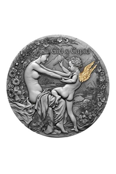 aga kulche Girl Cupid Gümüş Madalyon