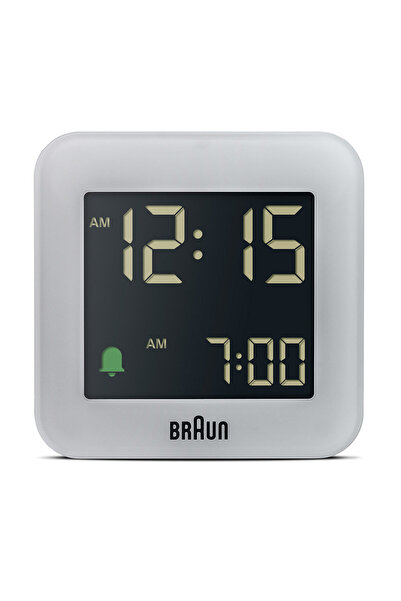 Braun BC08G GRİ KLASİK SEYAHAT DİJİTAL ALARMLI MASA SAATİ
