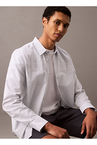 Calvin Klein Jeans Açık Mavi Erkek Gömlek LV04RB119GCIQ LS OXFORD LOGO SHIRT