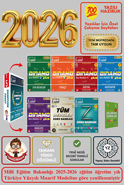 Tonguç Yayınları 5. Sınıf Yeni Nesil Tüm Dersler Şampiyon Paketi Dinamo & Zoru
