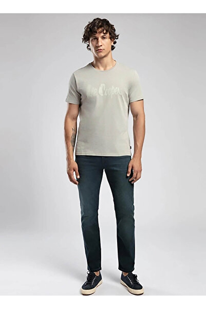 Lee Cooper Ανδρικό μπλουζάκι με στρογγυλή λαιμόκοψη ανοιχτό χακί 252 LCM 242019 NEW A. KHAKI