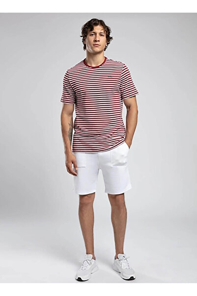 Lee Cooper Round Neck Burgundy Men's T-Shirt 252 Lcm 242063 Skyler Burgundy-White