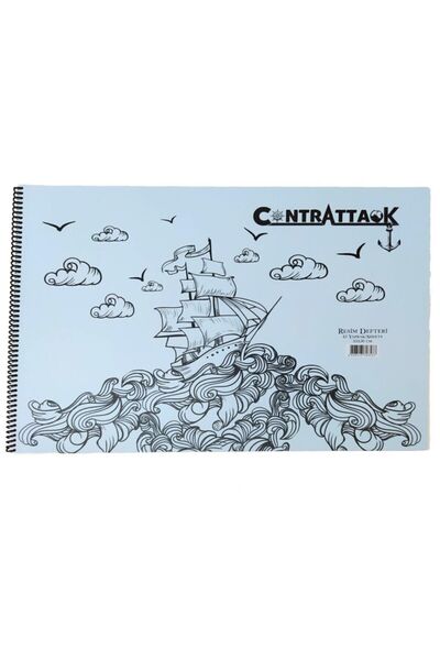 Saray 3 Pieces Plastic Cover Spiral Picture Notebook 35 X 50 Cm 25 Sheets