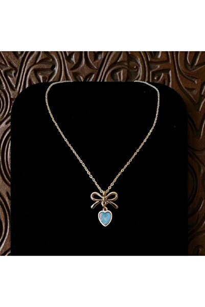 İlraysa ZARİF FİYONK DETAYLI KALP UÇLU KOLYE | KADIN ŞIK ZARİF TAKI MODELİ