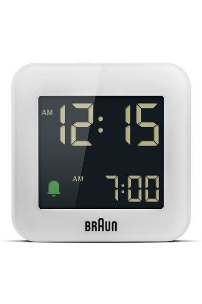 Braun BC08W BEYAZ KLASİK SEYAHAT DİJİTAL ALARMLI MASA SAATİ
