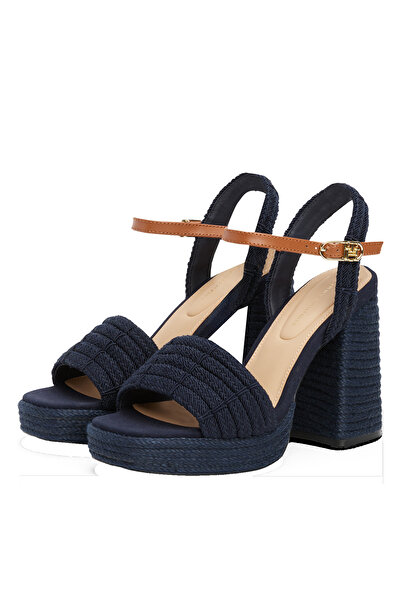 Tommy Hilfiger Lacivert Kadın Topuklu Sandalet FW0FW08425