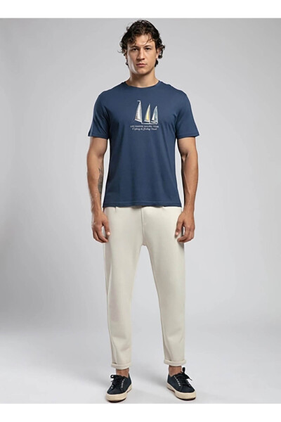 Lee Cooper Yuvarlak Yaka Açık Lacivert Erkek T-shirt 252 Lcm 242042 Nelli A.laci̇vert