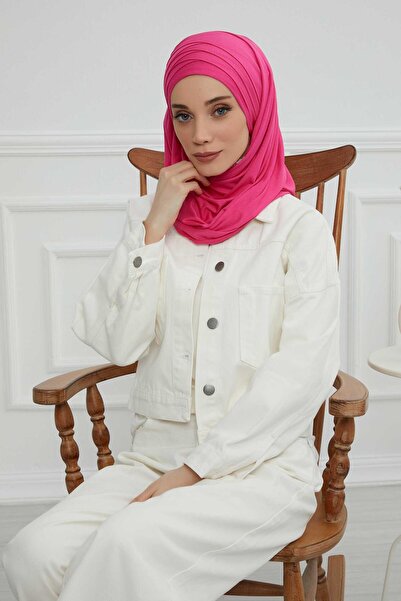 Aisha's Design Πρακτικό χτενισμένο σάλι πολλαπλών σταυρωτών κλωστών,cps-43,Φούξια