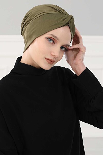 Aisha's Design Mihrace Χτενισμένο βαμβακερό καπέλο, B-4, Χακί