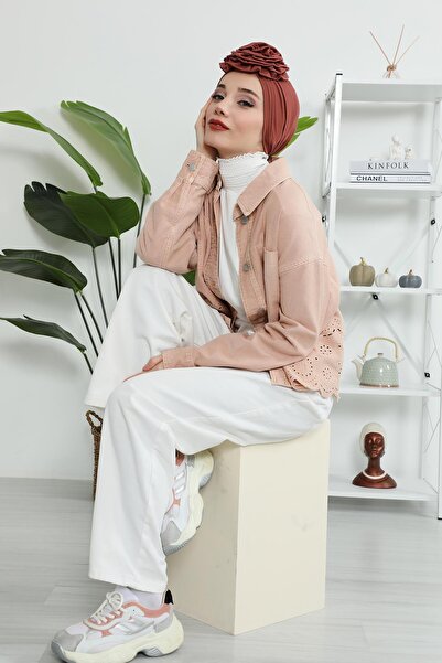 Aisha's Design Güllü Penye Bone,B-21,Tarçın