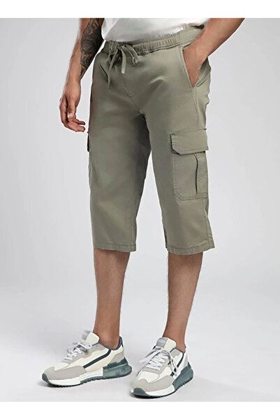 Lee Cooper Ανδρικό υφαντό βερμούδα χακί Jogger Cargo Long