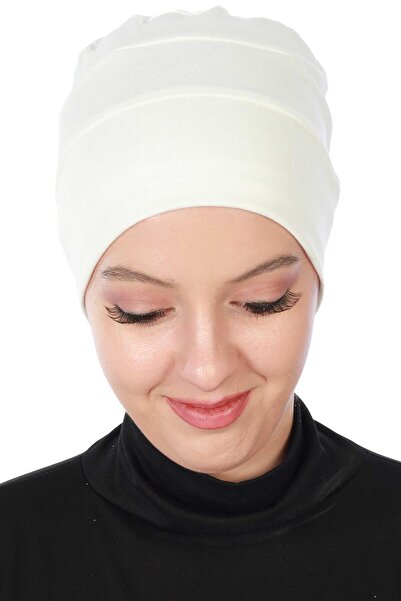 Aisha's Design قبعة نسائية محتشمة طراز B-35، لون كريمي