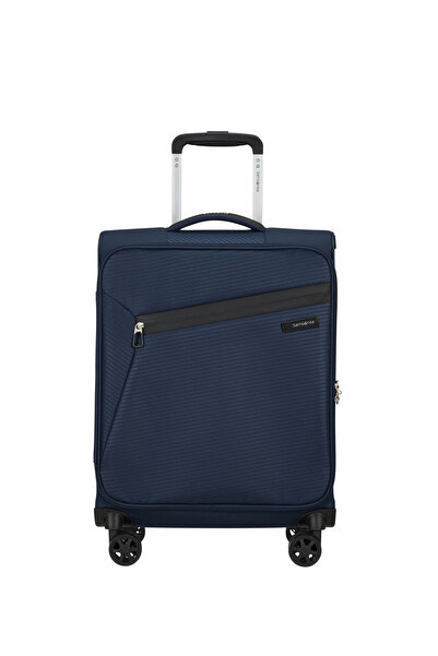 Samsonite Lacivert Çekçekli Kumaş Valiz LITEBEAM-SPINNER 55/20