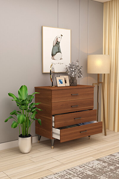 asratrend %100 MDFLAM 4 ÇEKMECELİ ŞİFONYER 90cm