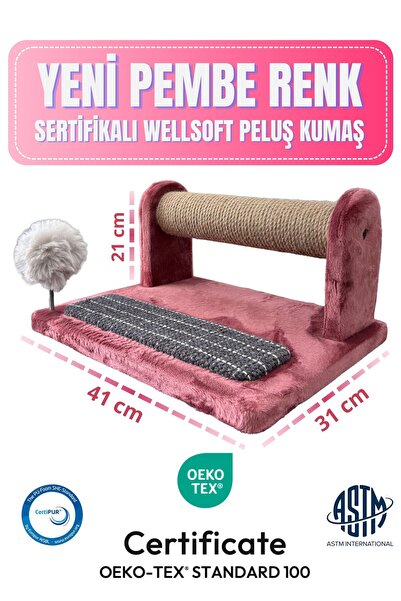 Pet Dreams Jimmy 1. Sınıf Kaliteli Kedi Tırmalama Tahtası ve Ponponlu Oyuncak