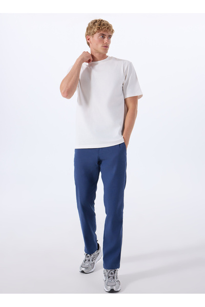 BOSS Mavi Erkek Bağlamalı Bel Regular Fit Chino Pantolon Sanderson