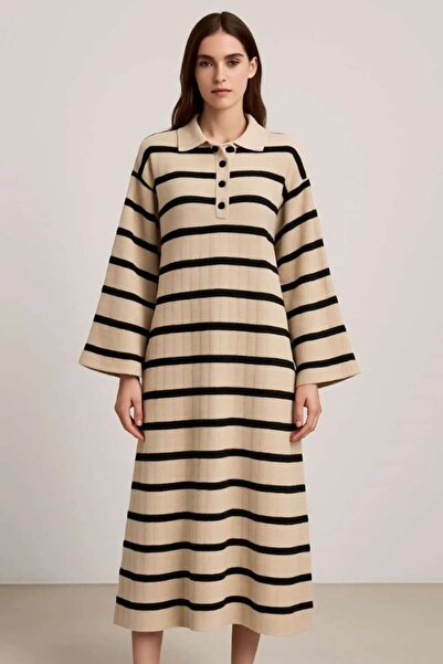 zeyoo collection ihb Women's Zeyoo Spanish Sleeve Striped Dress