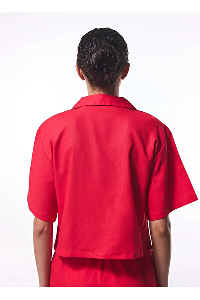 Penti Normal Gömlek Yaka Kırmızı Kadın Gömlek PL5443T425IY