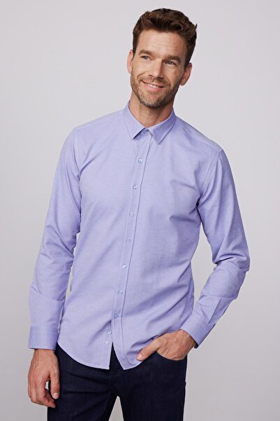 Tudors Cămașă modernă pentru bărbați, din bumbac, slim fit, ușor de călcat