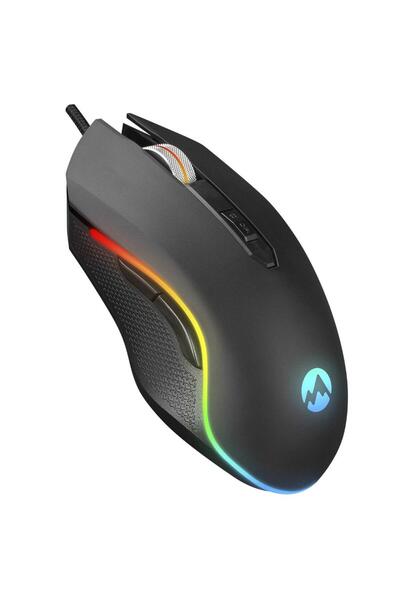 Everest SM-F09 TITANIO Usb Gümüş 7200dpi RGB Ledli Gaming Oyuncu Mouse