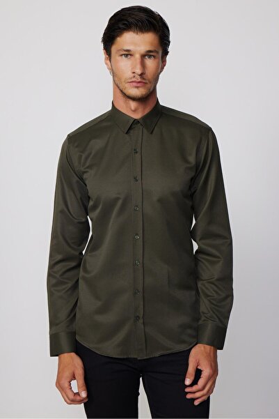 Tudors Modern Slim Fit Cotton Easy Ironing Dobby Men's Shirt