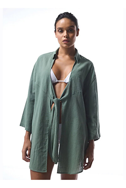 Penti Sienna V Yaka Midi Oversize Gömlek