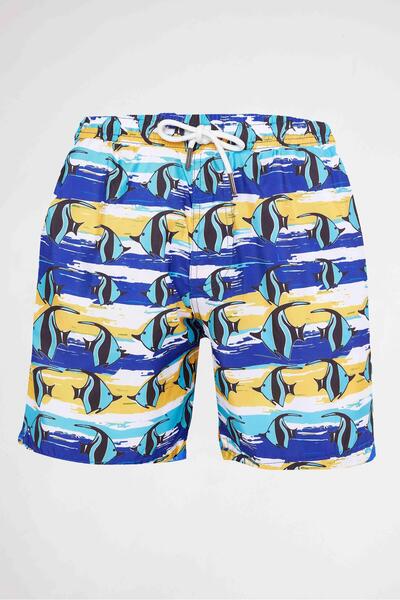 Tudors Ανδρικό σορτς μαγιό με μοτίβο Quick Dry