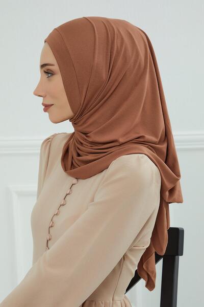 Aisha's Design Πρακτικό χτενισμένο βαμβακερό σάλι, PS-16, Σκούρο καφέ