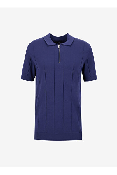 Fabrika Lacivert Erkek Polo Yaka Basic Jakarlı Kazak F5SM-KZK 2938