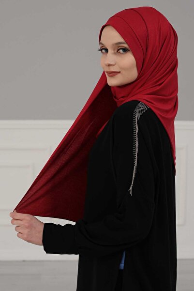 Aisha's Design Πρακτικό χτενισμένο βαμβακερό σάλι, PS-16, μπορντό