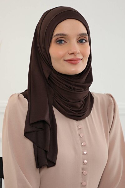 Aisha's Design Πρακτικό χτενισμένο βαμβακερό σάλι, PS-16, καφέ