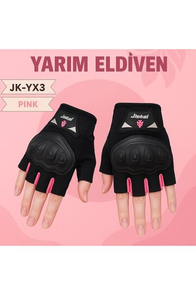 JİEKAİ JİEKAİ JK-YX3 YARIM ELDİVEN KORUMALI * PİNK * TAM KALIP