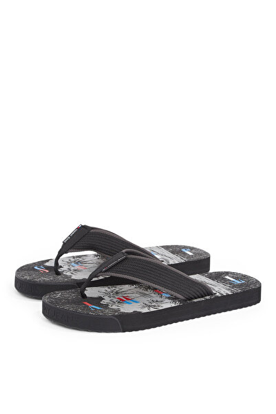 Tommy Hilfiger Siyah Erkek Plaj Terliği TJM ELEVATED BEACH SANDAL