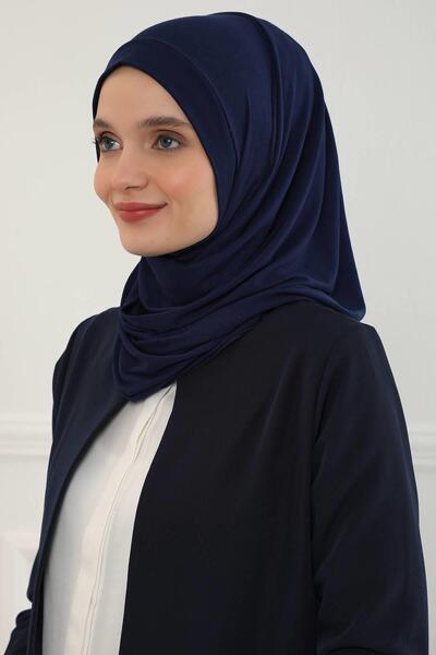 Aisha's Design Πρακτικό χτενισμένο βαμβακερό σάλι, PS-16, Σκούρο μπλε