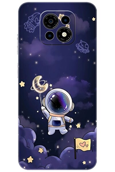 CASPER Via M30 / M30 Plus / M35 Uyumlu Kılıf Desen Baskılı Silikon Astronot S...