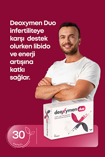 DEOXYMEN Duo 30 Kapsül Panax Ginseng Maca Ekstresi Cinsel Istek Artırıcı