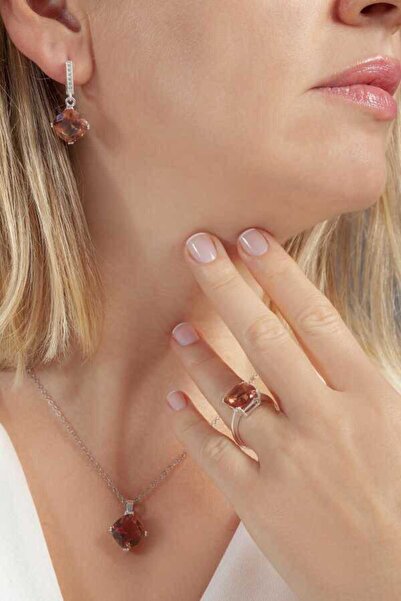 aga kulche Zultanit Kare Model Gümüş Set S86KZ 925