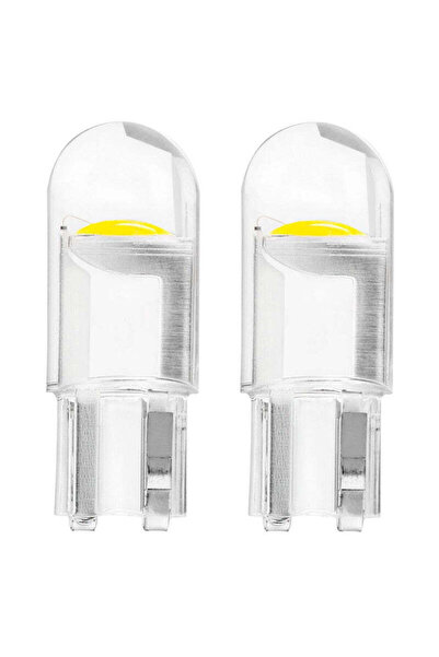 OEM Set becuri auto T10 W5W COB HPC 12V Alb transparent AMIO-02645