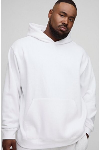 LADY HAZAL Чорний кенгуру модель Oversize Plus Size Викрійка Чоловічий великий розмір Світшот