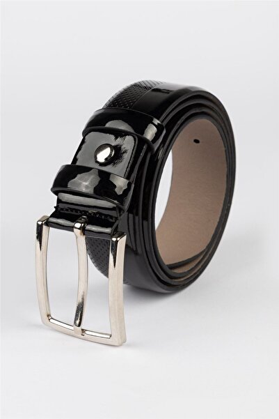 Tudors Чоловічий класичний чорний ремінь 3,5 см