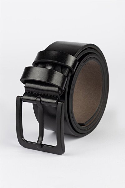 Tudors Erkek 4,5 cm Spor Siyah Kemer