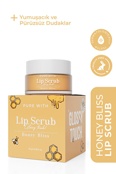 Pure With Bal Aromalı Dudak Peelingi 25 Gr – Nemlendirici ve Besleyici Lip Sc...