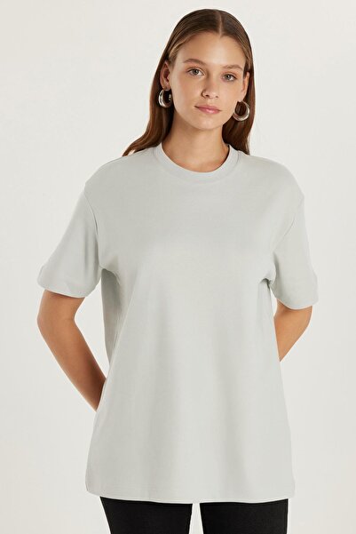 Tudors Unisex Relax Fit Comfortable Cut 100% Cotton Soft Texture Basic Crew Neck Gray T-Shirt