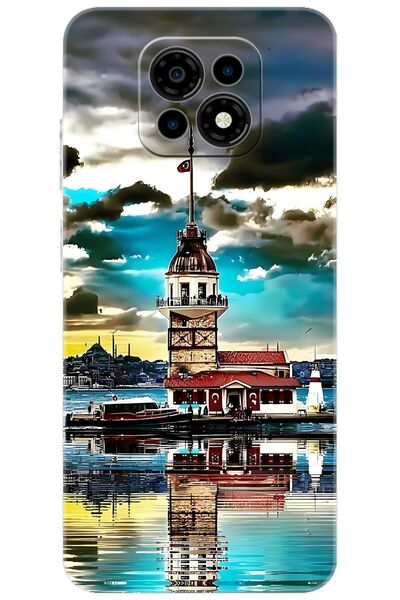 CASPER Via M30 / M30 Plus / M35 Uyumlu Kılıf Desen Baskılı Silikon Kız Kulesi...