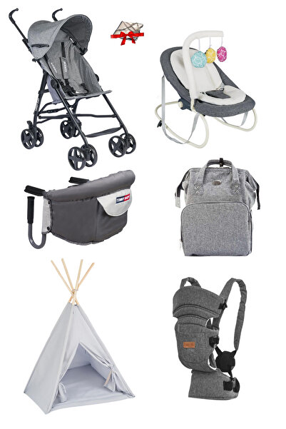 Tommybaby 7 Parça Fırsat Seti Baston Bebek Arabası , Ana kucağı , Mama Sandal...