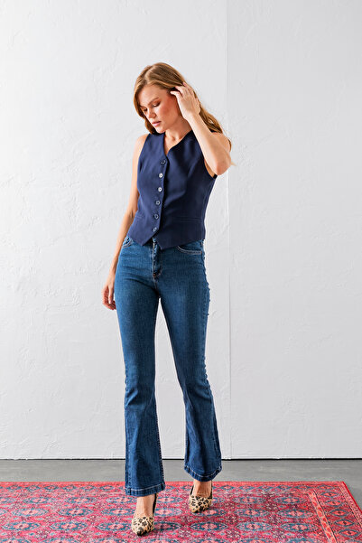 VUNTAL Темно-синій жіночий жилет