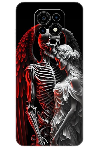 CASPER Via M30 / M30 Plus / M35 Uyumlu Kılıf Desen Baskılı Silikon İskelet ve Melek Aşkı STK:644 CP-Xu41lOU