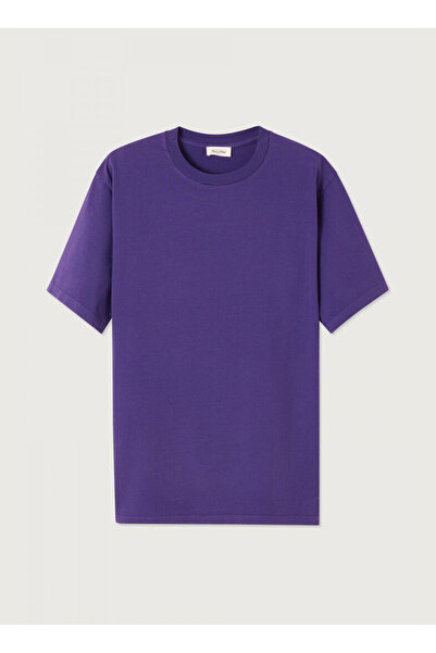 American Vintage Mor Erkek Bisiklet Yaka Standart Kalıp T-Shirt MFIZ25BE25VIVI