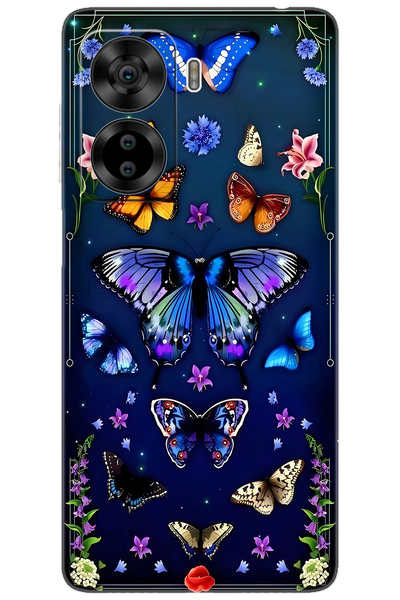 CASPER Via X40 / Via X45 Uyumlu Kılıf Desen Baskılı Silikon Kelebek STK:669 CP-w6kg0MH