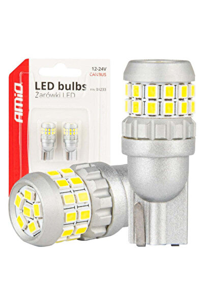 OEM Set de 2 becuri T10 W5W 30SMD 2016 Alb 12V 24V AMIO-04233